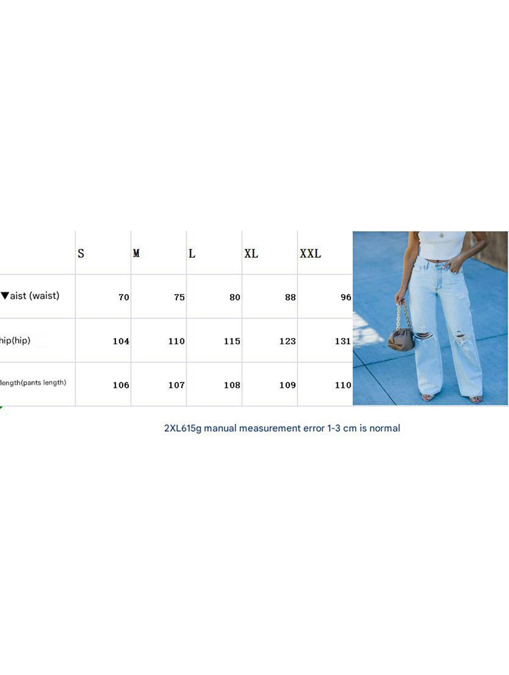 Casual white washed ripped jeans