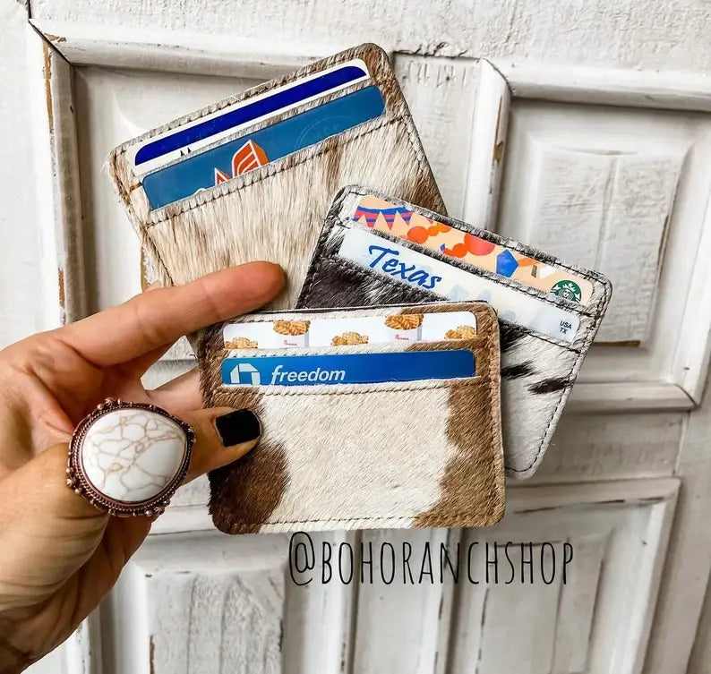 Western Cowhide Card Holder/Money Holder
