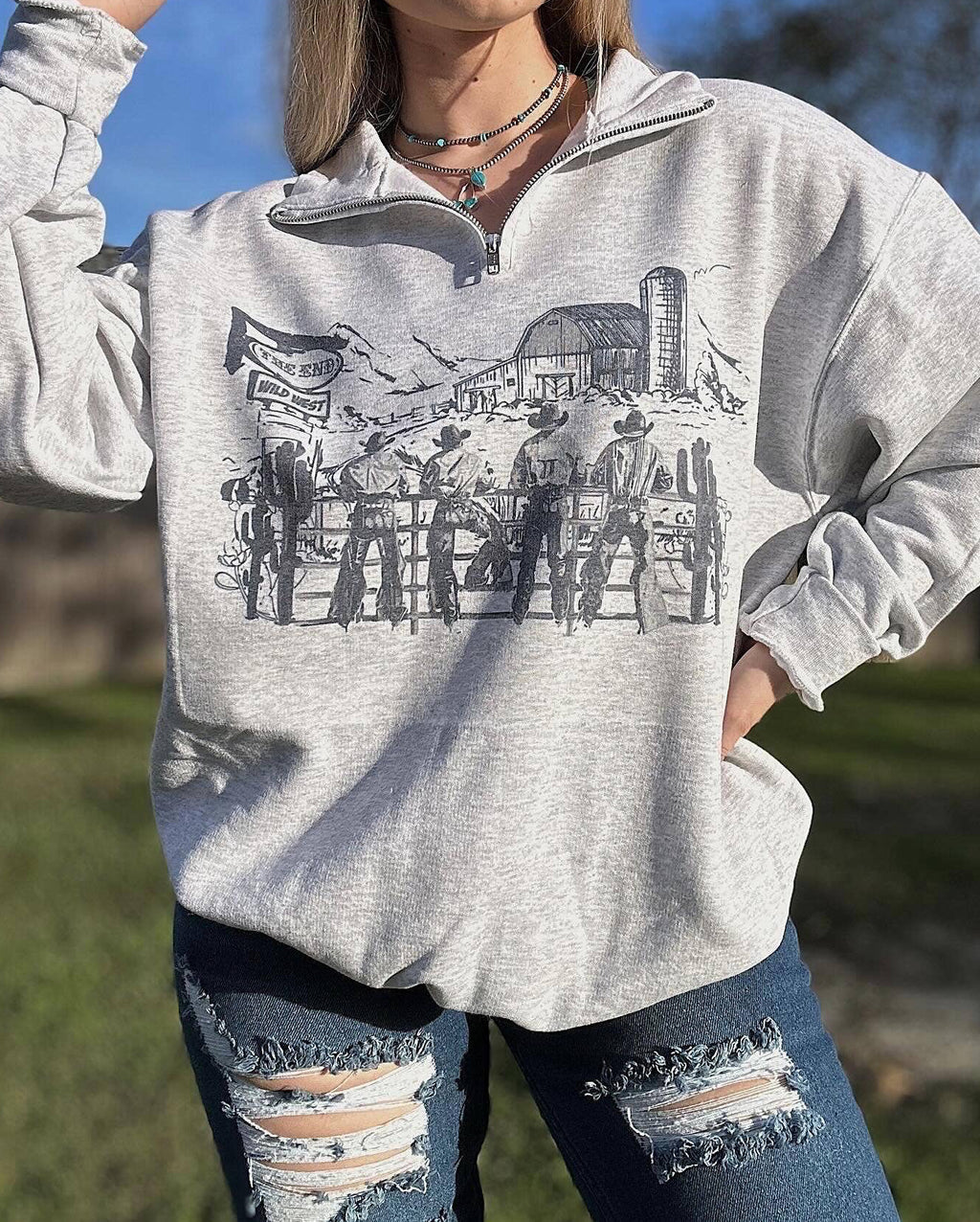 The Cowboy Scene Quarter Zip