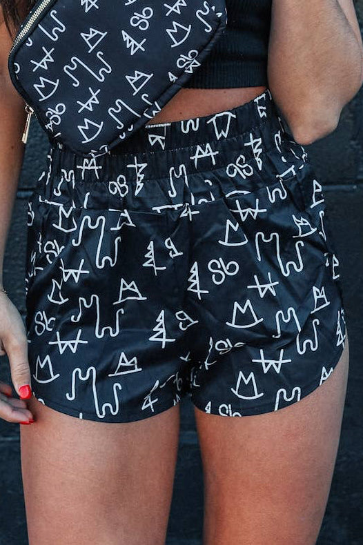 Black Brand Shorts