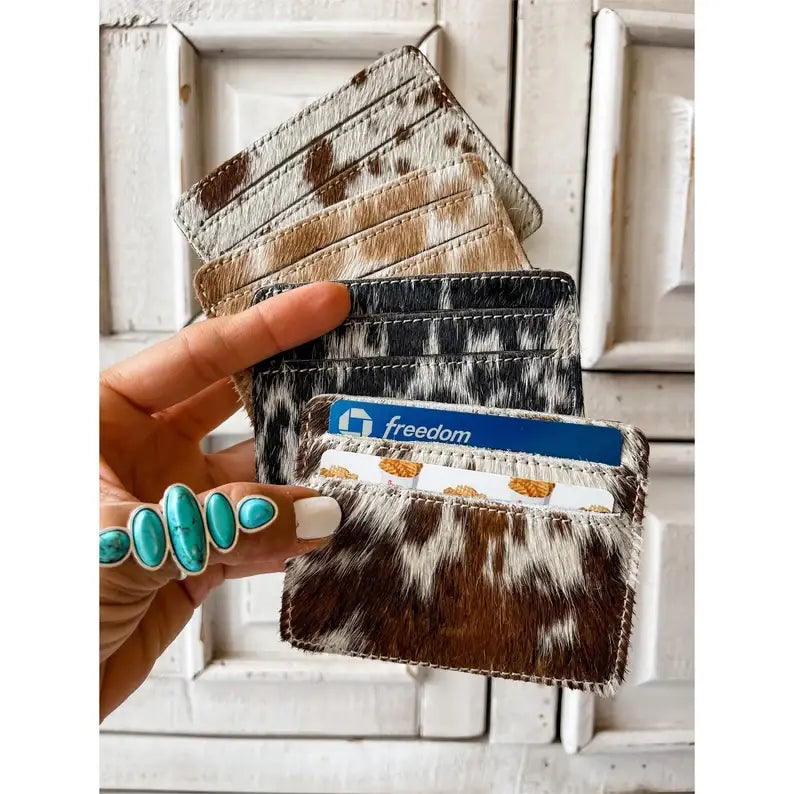 Western Cowhide Card Holder/Money Holder